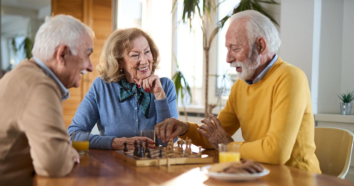 Photo of seniors for article: How Social Connections Increase Happiness in Older Adults